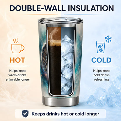 #pl[20oz|Steel] Cosmic Thanksgiving Turkey Tumbler, 20oz Tumbler with Moon Galaxy Art