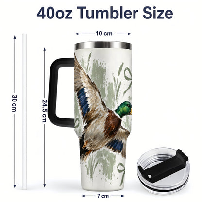 #pl[40oz|Black] Mallard Duck Tumbler, 40oz Tumbler for Water and Iced Drinks