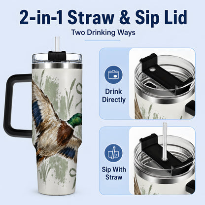 #pl[40oz|Black] Mallard Duck Tumbler, 40oz Tumbler for Water and Iced Drinks