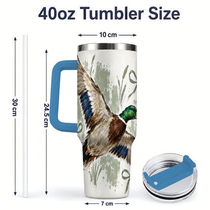 #pl[40oz|Blue] Mallard Duck Tumbler, 40oz Tumbler for Water and Iced Drinks