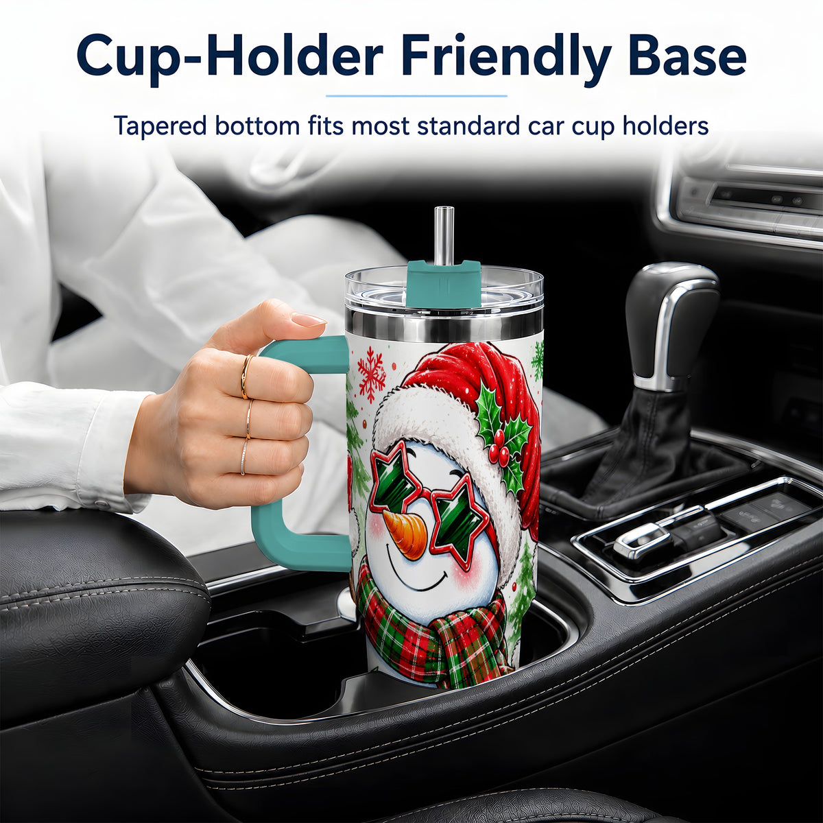 #pl[40oz|Green] Festive Snowman Christmas Tumbler, 40oz Stainless Steel Tumbler