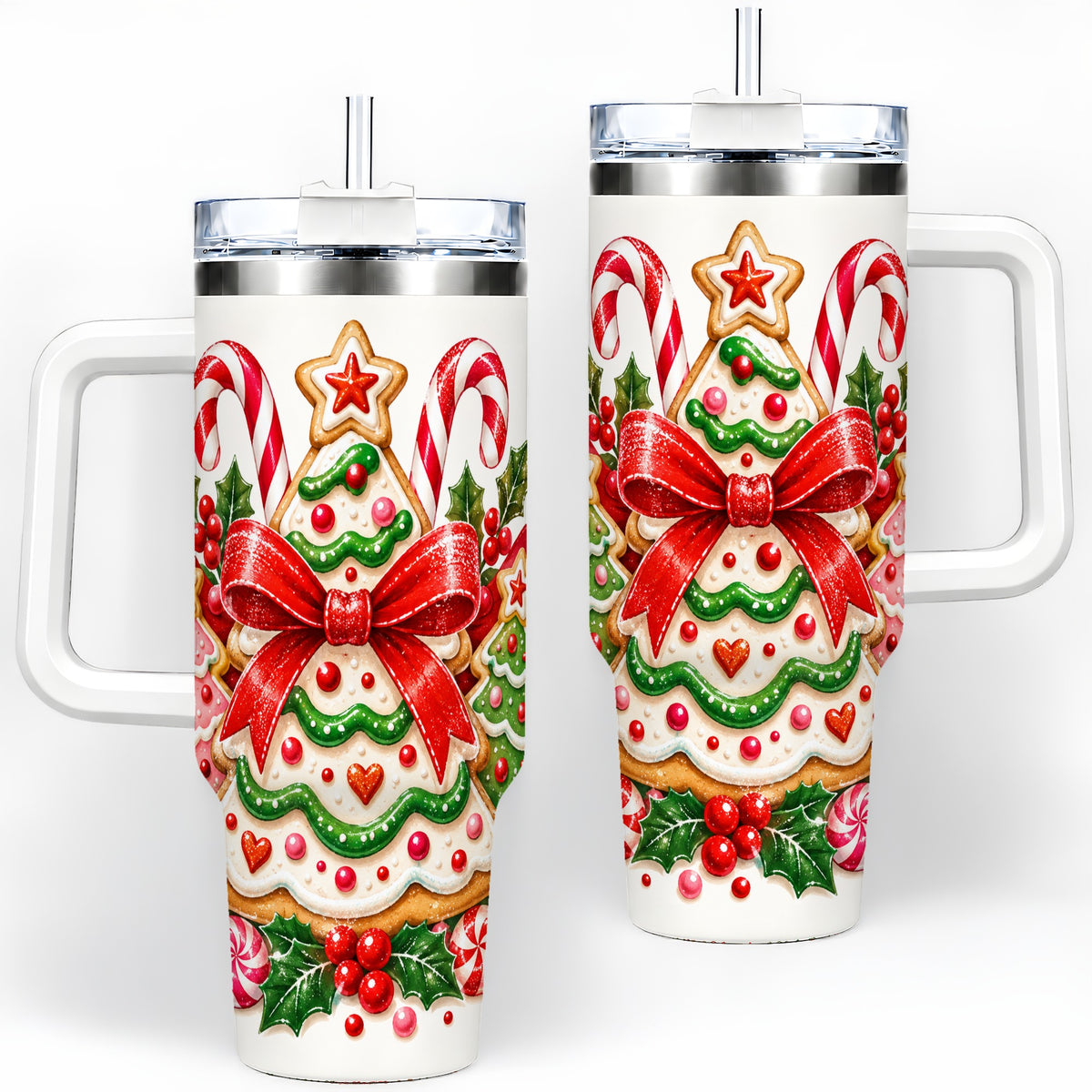 Christmas Cookie Tree 40oz Tumbler, Candy Holiday Artwork Drinkware