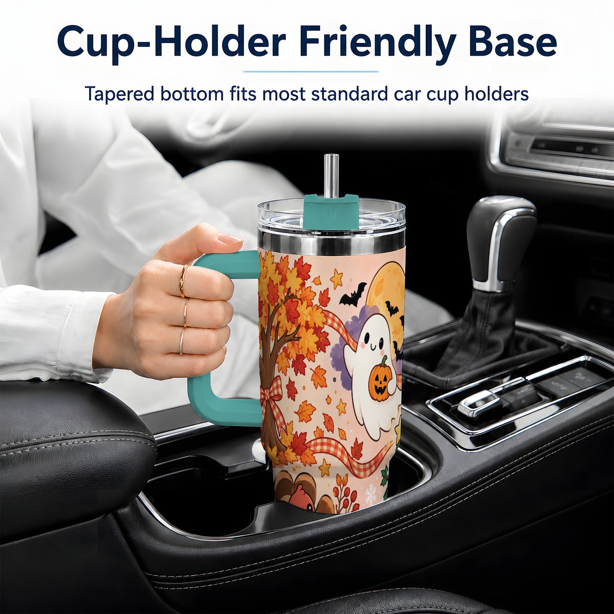 #pl[40oz|Green] Seasonal Holiday 40oz Tumbler, Stainless Steel Festive Holiday Artwork