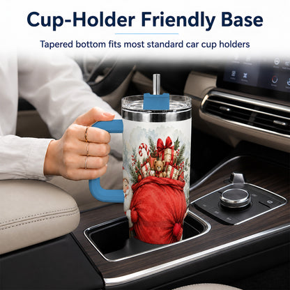 #pl[40oz|Blue] Santa Snowman 40oz Tumbler, Holiday Tumbler, Stainless Steel Travel Cup