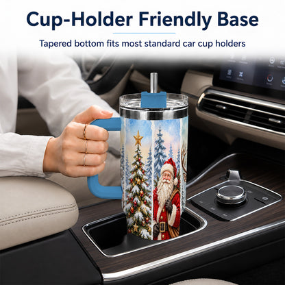 #pl[40oz|Blue] Christmas Winter 40oz Tumbler, Holiday Tumbler, Stainless Steel Travel Cup