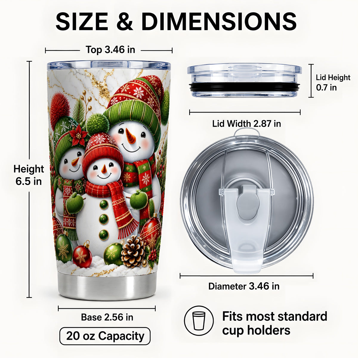 #pl[20oz|Steel] Christmas Snowman Tumbler 20oz, Plaid Tumbler, Stainless Steel Travel Cup