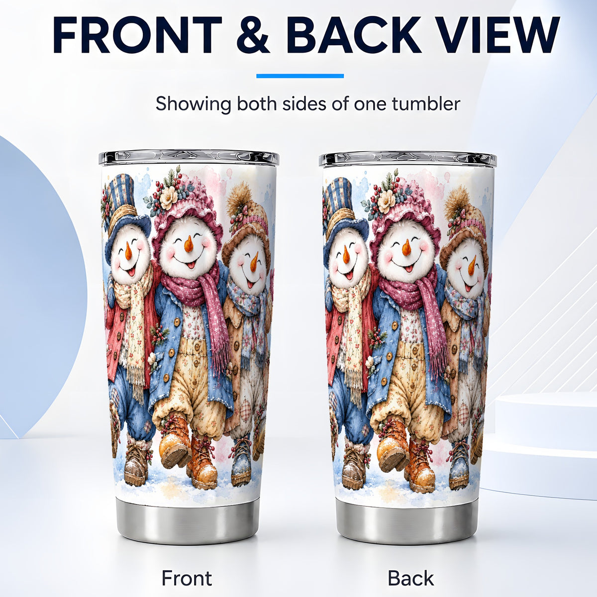 #pl[20oz|Steel] Floral Tumbler 20oz, 20oz Tumbler, Winter Stainless Steel Travel Cup
