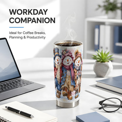 #pl[20oz|Steel] Floral Tumbler 20oz, 20oz Tumbler, Winter Stainless Steel Travel Cup