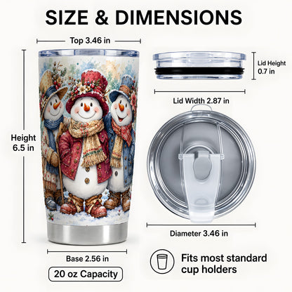 #pl[20oz|Steel] Botanical Tumbler 20oz, 20oz Tumbler, Winter Stainless Steel Travel Cup