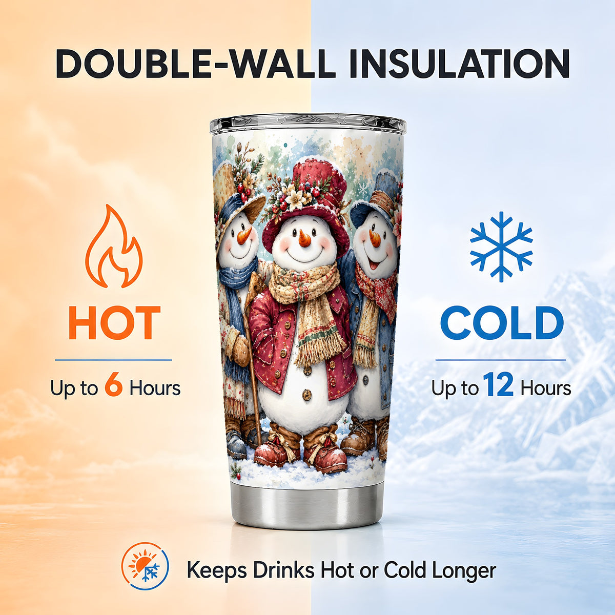 #pl[20oz|Steel] Botanical Tumbler 20oz, 20oz Tumbler, Winter Stainless Steel Travel Cup