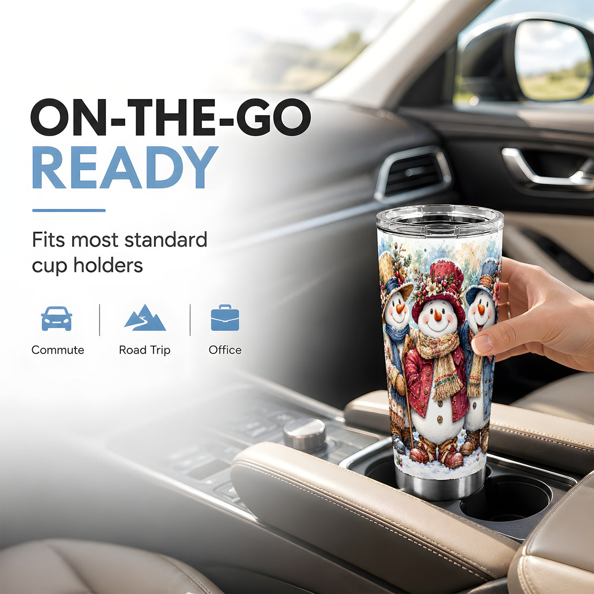 #pl[20oz|Steel] Botanical Tumbler 20oz, 20oz Tumbler, Winter Stainless Steel Travel Cup