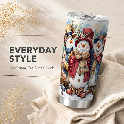 #pl[20oz|Steel] Botanical Tumbler 20oz, 20oz Tumbler, Winter Stainless Steel Travel Cup
