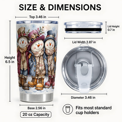 #pl[20oz|Steel] Vintage Tumbler 20oz, 20oz Tumbler, Winter Stainless Steel Travel Cup