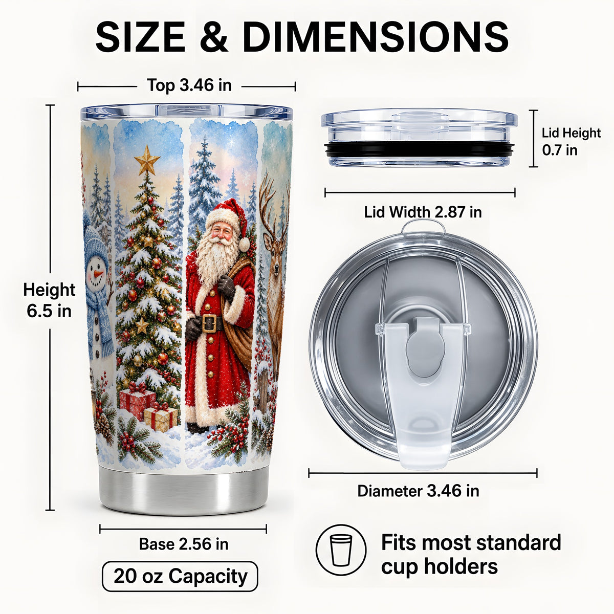 #pl[20oz|Steel] Christmas Winter Tumbler 20oz, Holiday Tumbler, Stainless Steel Travel Cup