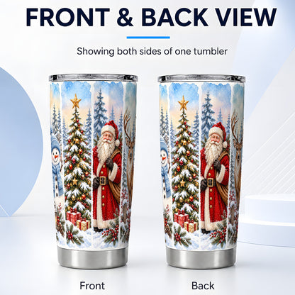 #pl[20oz|Steel] Christmas Winter Tumbler 20oz, Holiday Tumbler, Stainless Steel Travel Cup