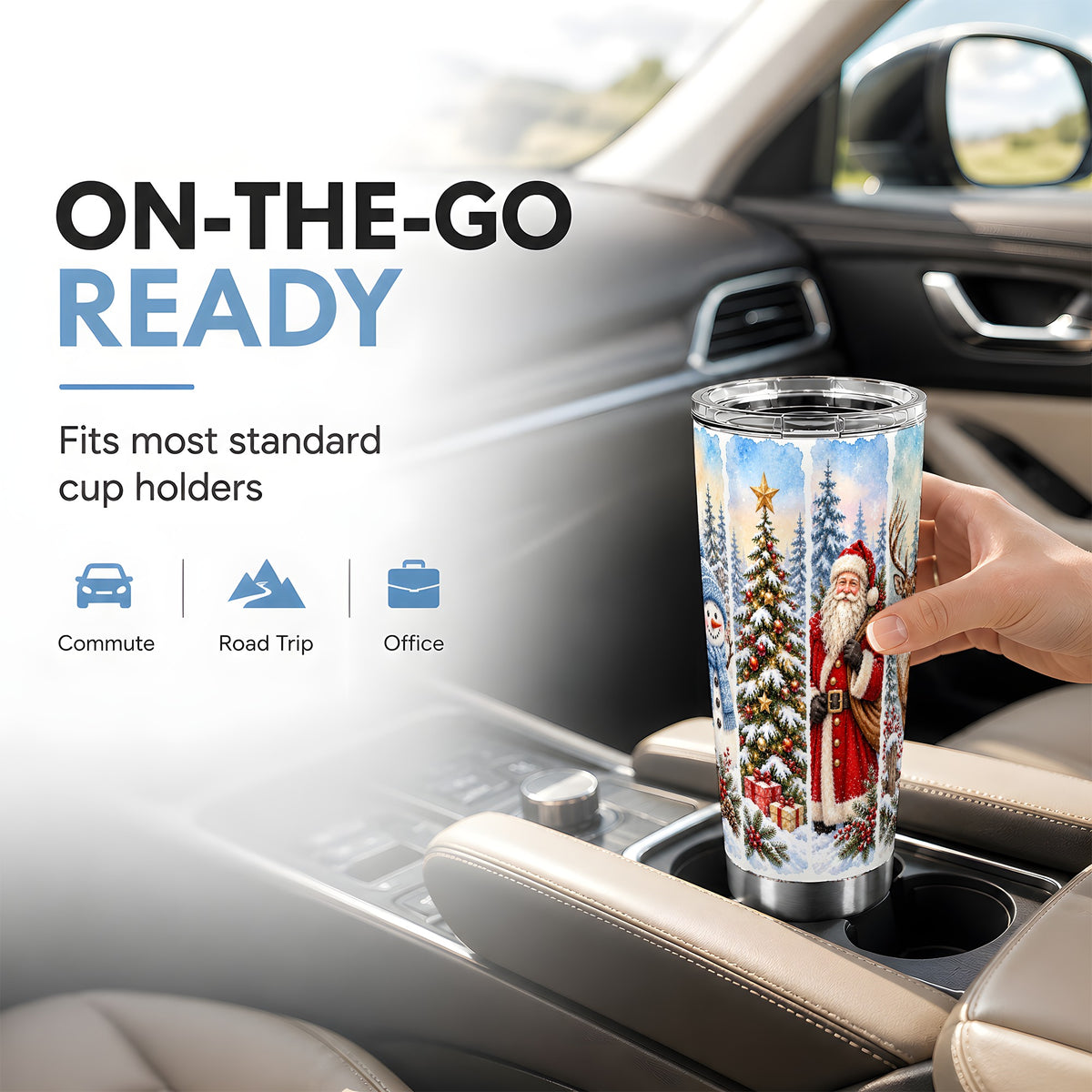 #pl[20oz|Steel] Christmas Winter Tumbler 20oz, Holiday Tumbler, Stainless Steel Travel Cup