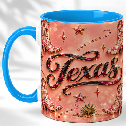 #pl[11oz|Blue] Western Cowboy Boots Coffee Mug, Pink Cowgirl Mug, Ceramic Cup
