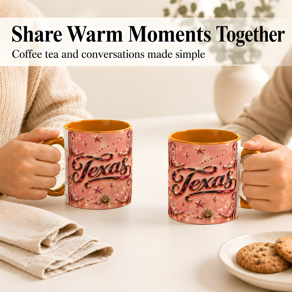 #pl[11oz|Orange] Western Cowboy Boots Coffee Mug, Pink Cowgirl Mug, Ceramic Cup
