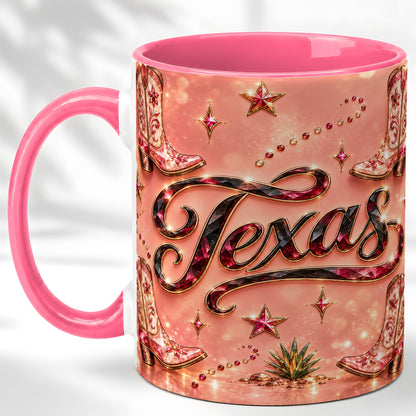 #pl[11oz|Pink] Western Cowboy Boots Coffee Mug, Pink Cowgirl Mug, Ceramic Cup