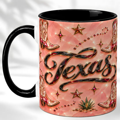 #pl[11oz|Black] Western Cowboy Boots Coffee Mug, Pink Western Mug, Ceramic Cup