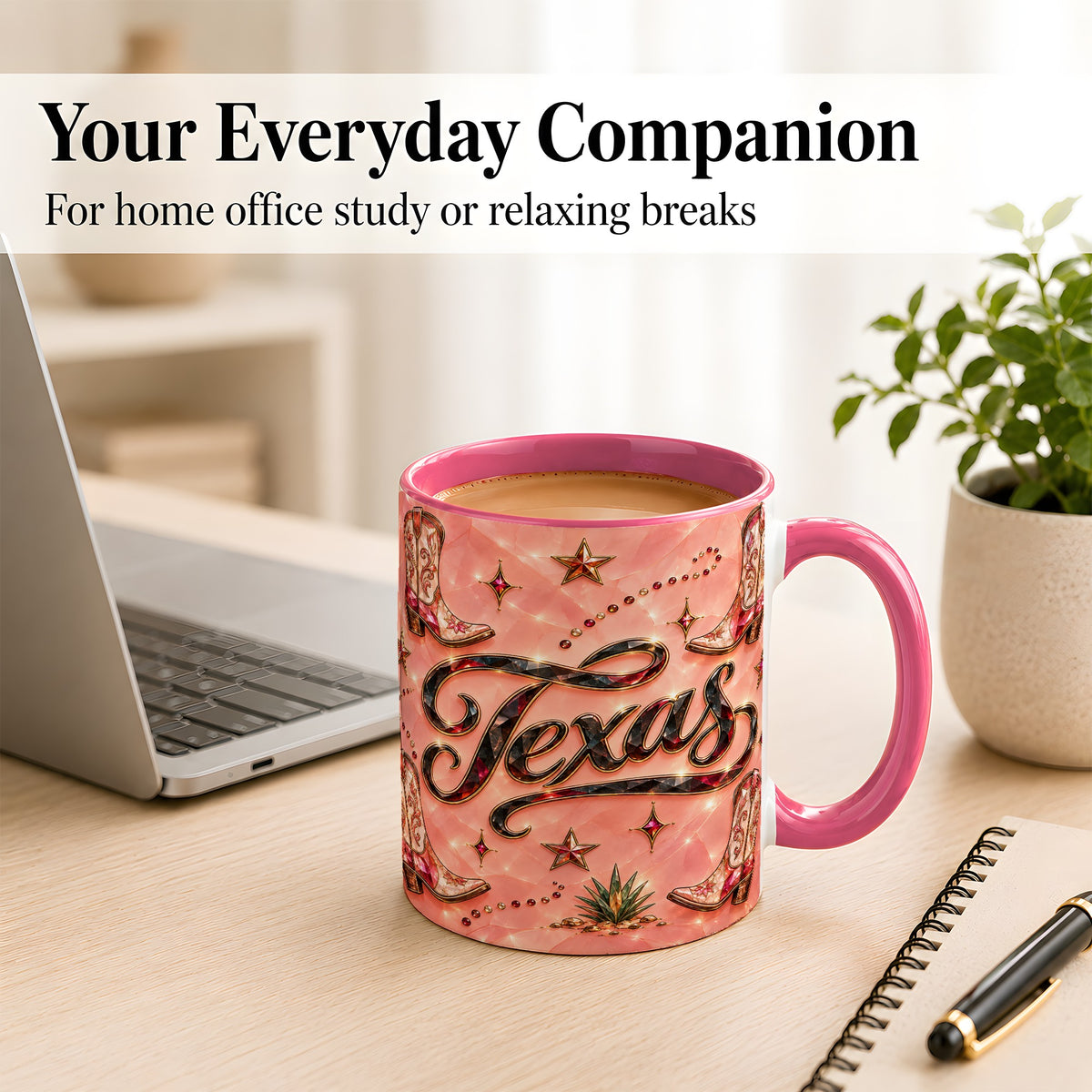 #pl[11oz|Pink] Western Cowboy Boots Coffee Mug, Pink Western Mug, Ceramic Cup