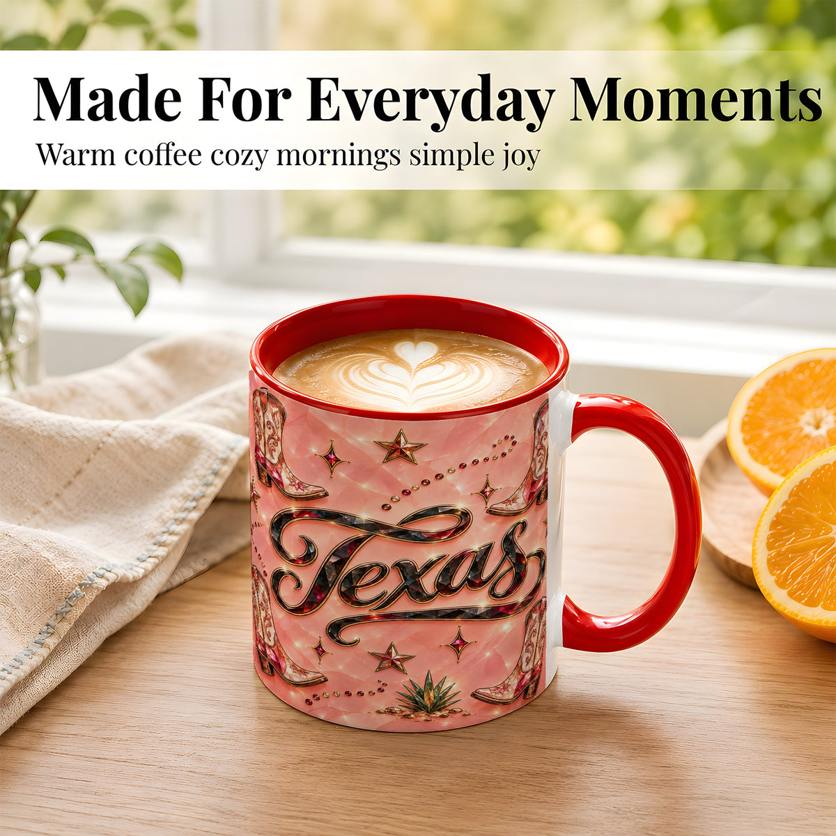 #pl[11oz|Red] Western Cowboy Boots Coffee Mug, Pink Western Mug, Ceramic Cup