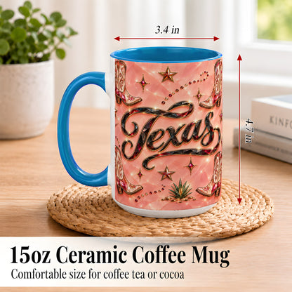 #pl[15oz|Blue] Western Cowboy Boots Coffee Mug, Pink Western Mug, Ceramic Cup