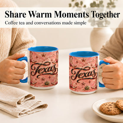 #pl[15oz|Blue] Western Cowboy Boots Coffee Mug, Pink Western Mug, Ceramic Cup