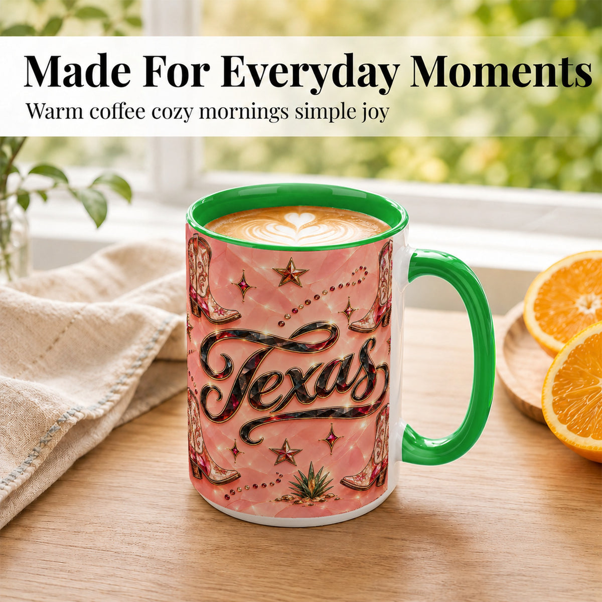 #pl[15oz|Green] Western Cowboy Boots Coffee Mug, Pink Western Mug, Ceramic Cup