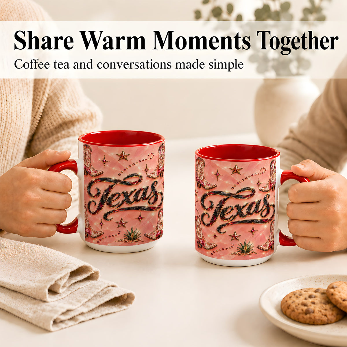 #pl[15oz|Red] Western Cowboy Boots Coffee Mug, Pink Western Mug, Ceramic Cup