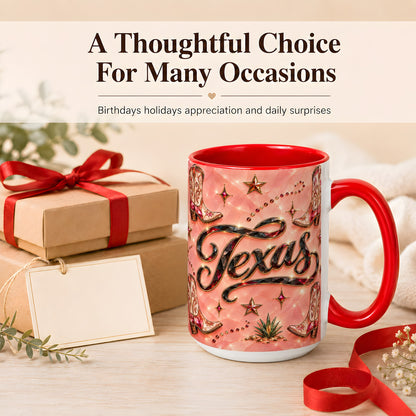 #pl[15oz|Red] Western Cowboy Boots Coffee Mug, Pink Western Mug, Ceramic Cup