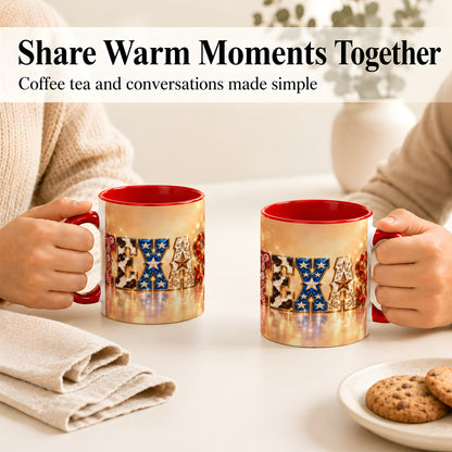 #pl[11oz|Red] Texas Jeweled Coffee Mug, Western State Mug, Ceramic Cup