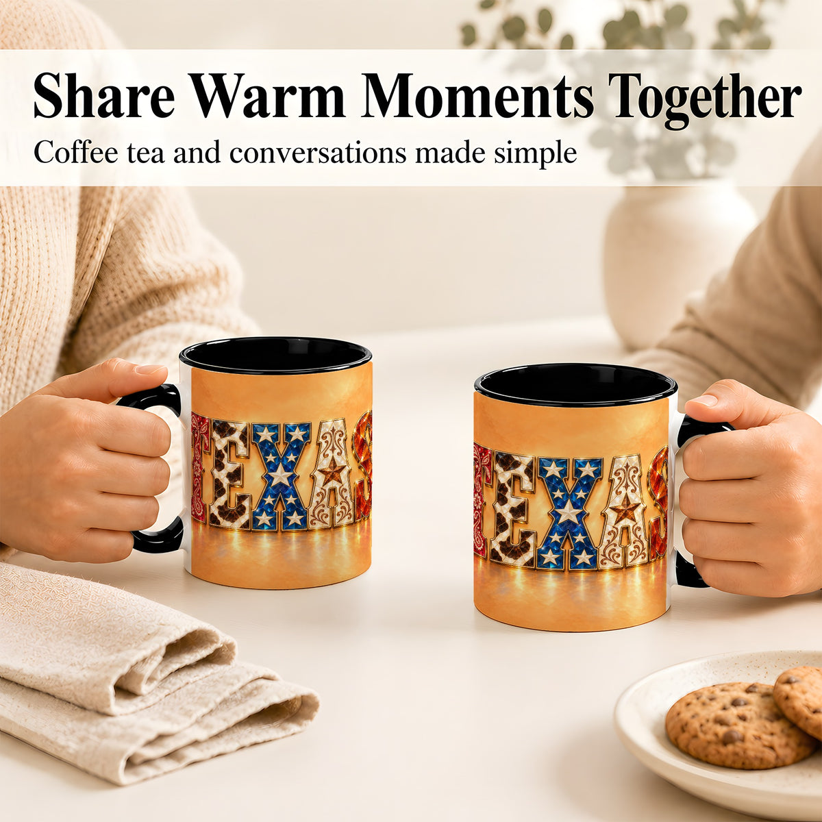 #pl[11oz|Black] Texas Gemstone Coffee Mug, Western Star Mug, Ceramic Cup