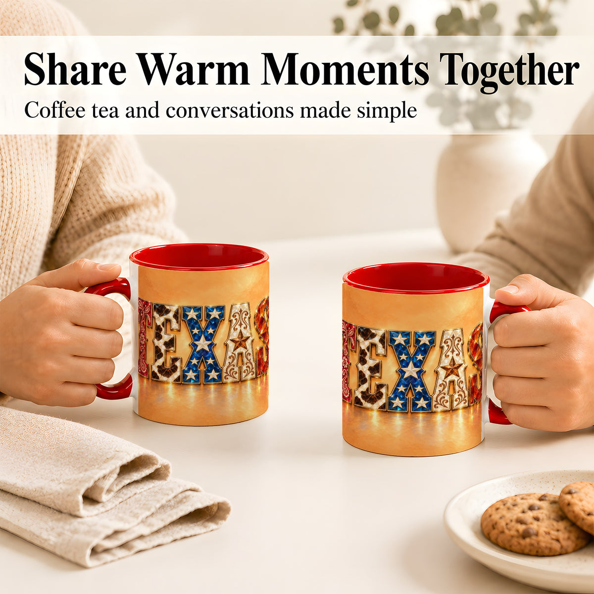 #pl[11oz|Red] Texas Gemstone Coffee Mug, Western Star Mug, Ceramic Cup