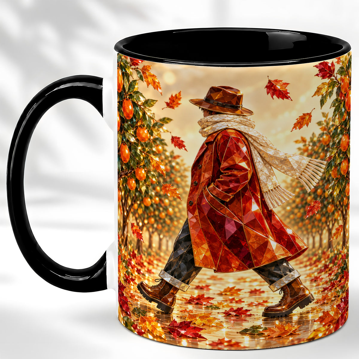 #pl[11oz|Black] Gemstone Orchard Coffee Mug, Autumn Citrus Mug, Ceramic Cup