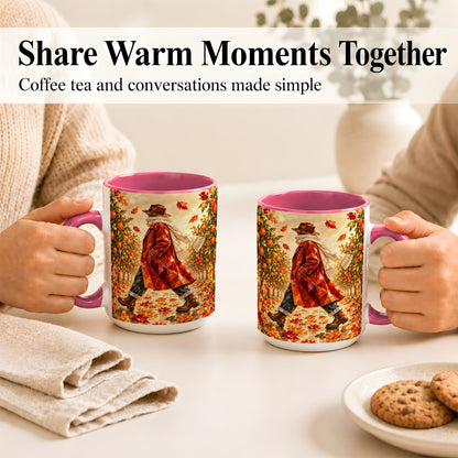 #pl[15oz|Pink] Gemstone Orchard Coffee Mug, Autumn Citrus Mug, Ceramic Cup