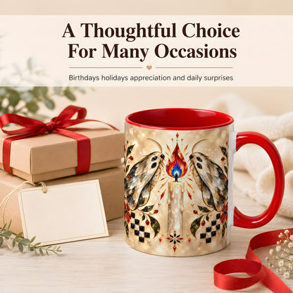 #pl[11oz|Red] Crystal Moth Candle Coffee Mug, Gothic Moth Mug, Ceramic Cup