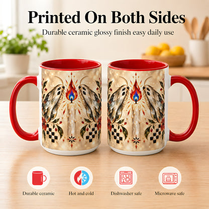 #pl[15oz|Red] Crystal Moth Candle Coffee Mug, Gothic Moth Mug, Ceramic Cup