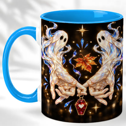#pl[11oz|Blue] Crystal Ghost Coffee Mug, Spooky Spirit Mug, Ceramic Cup