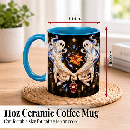 #pl[11oz|Blue] Crystal Ghost Coffee Mug, Spooky Spirit Mug, Ceramic Cup