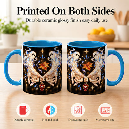 #pl[11oz|Blue] Crystal Ghost Coffee Mug, Spooky Spirit Mug, Ceramic Cup