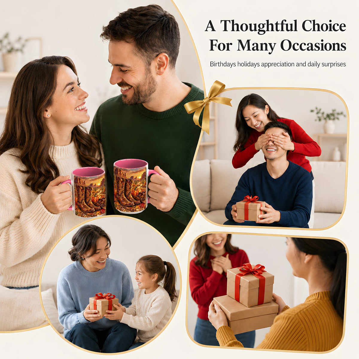 #pl[15oz|Pink] Western Cowboy Boots Coffee Mug, Desert Autumn Mug, Ceramic Cup