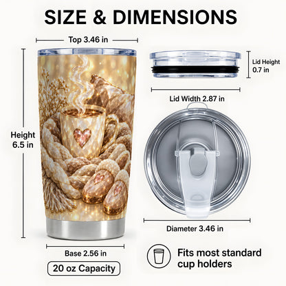 #pl[20oz|Steel] Cozy Heart Tumbler 20oz, Gem Style Tumbler, Stainless Steel Travel Cup