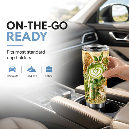 #pl[20oz|Steel] Matcha Tea Tumbler 20oz, Green Tumbler, Stainless Steel Travel Cup