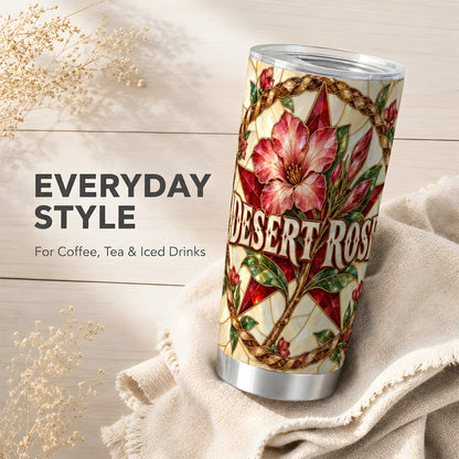 #pl[20oz|Steel] Western Floral Star Tumbler 20oz, Rose Tumbler, Stainless Steel Travel Cup