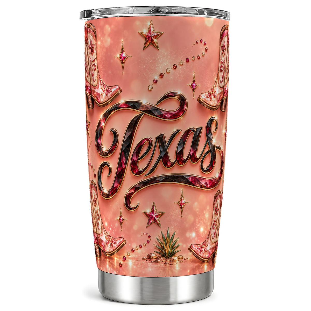 Western Boots Tumbler 20oz, Cowgirl Tumbler, Stainless Steel Travel Cup