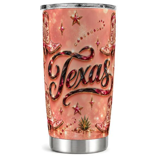 Western Boots Tumbler 20oz, Cowgirl Tumbler, Stainless Steel Travel Cup