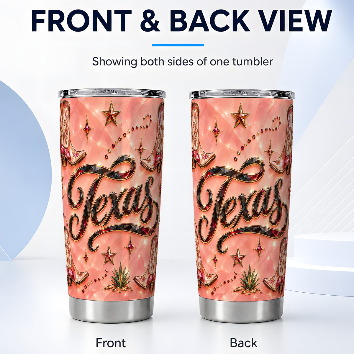 #pl[20oz|Steel] Western Boots Tumbler 20oz, Cowgirl Tumbler, Stainless Steel Travel Cup