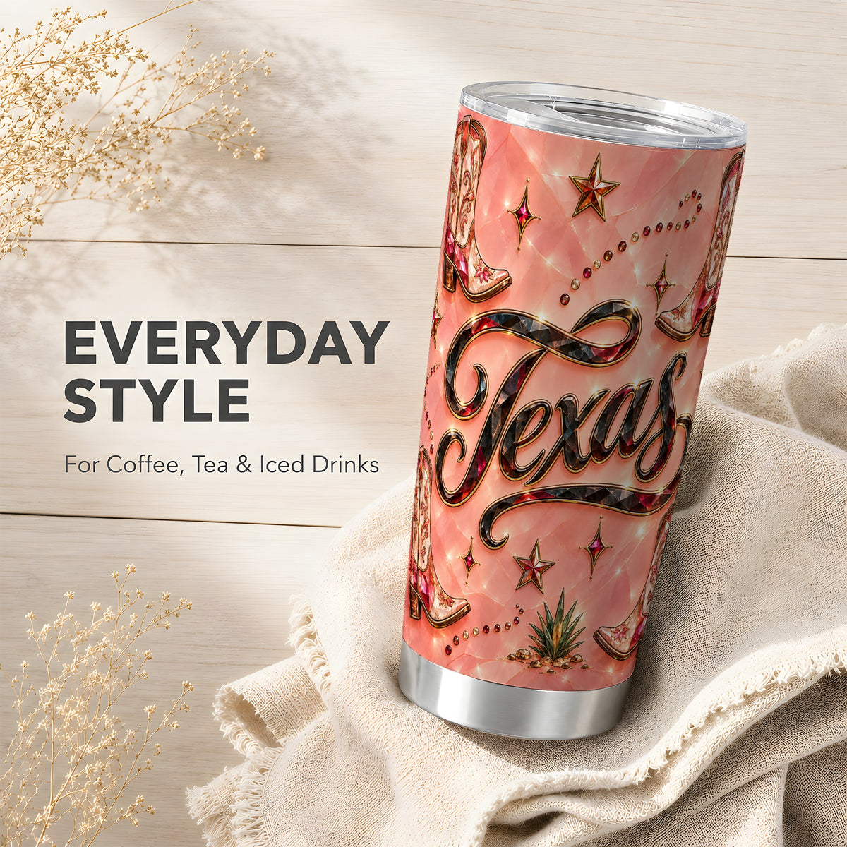 #pl[20oz|Steel] Western Boots Tumbler 20oz, Cowgirl Tumbler, Stainless Steel Travel Cup