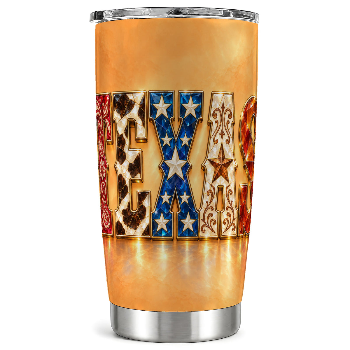 Texas Gemstone Tumbler 20oz, Western Tumbler, Stainless Steel Travel Cup